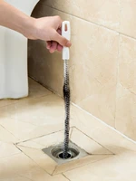 45cm pipe dredging brush bathroom hair sewer sink cleaning brush drain cleaner flexible cleaner clog plug hole remover tool