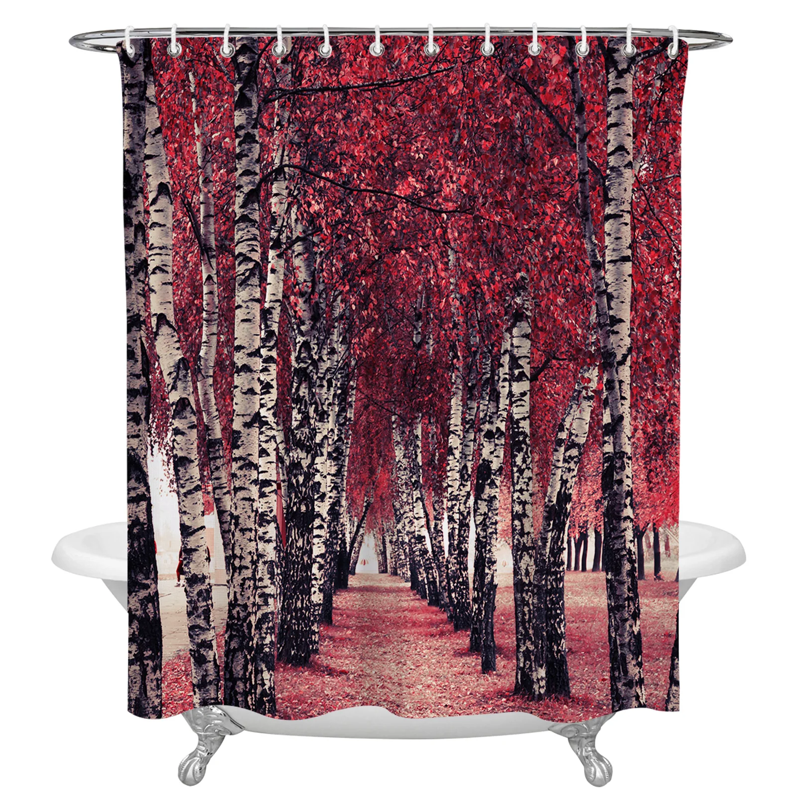 

Водонепроницаемая занавеска для душа из полиэстера, с натуральной текстурой