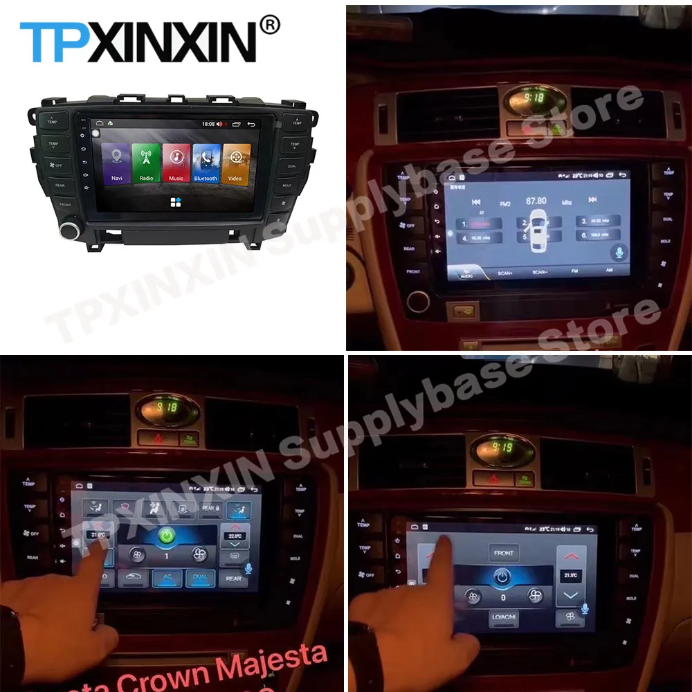 

Автомобильный радиоприемник 128G, стереоприемник Android 11 для Toyota Crown Majesta S180 2003 2004 2005 2006 2007 2008 2009, головное устройство с GPS-плеером