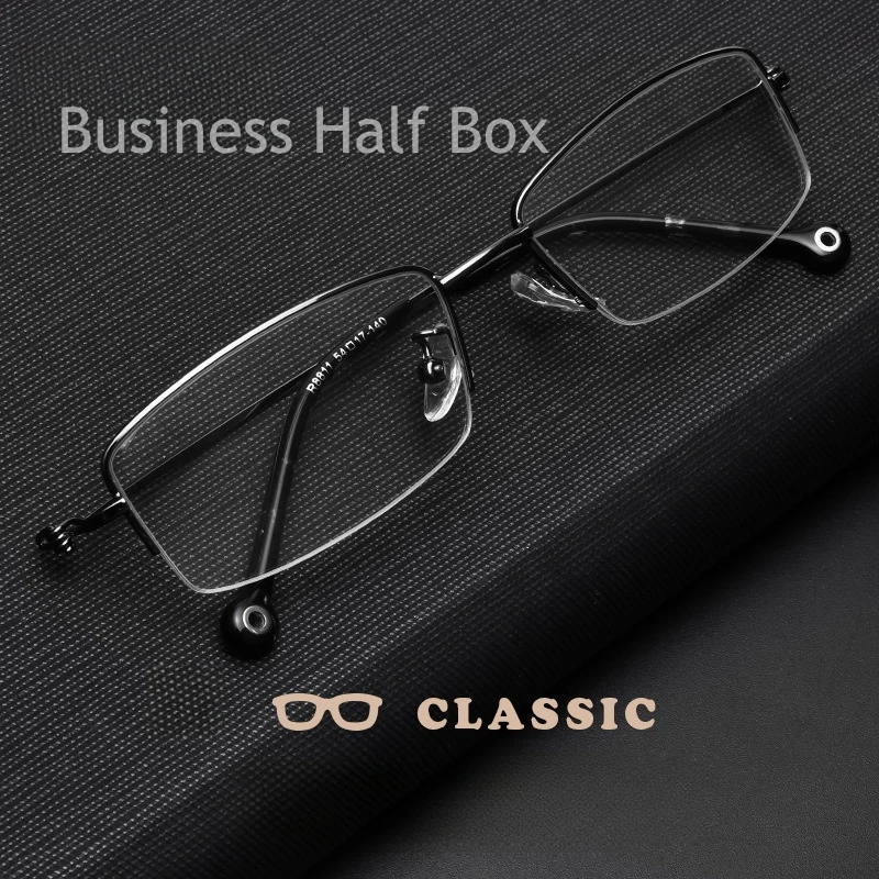 MOMOJA Новинка ультратонкая деловая половинная оправа стальная проволока с