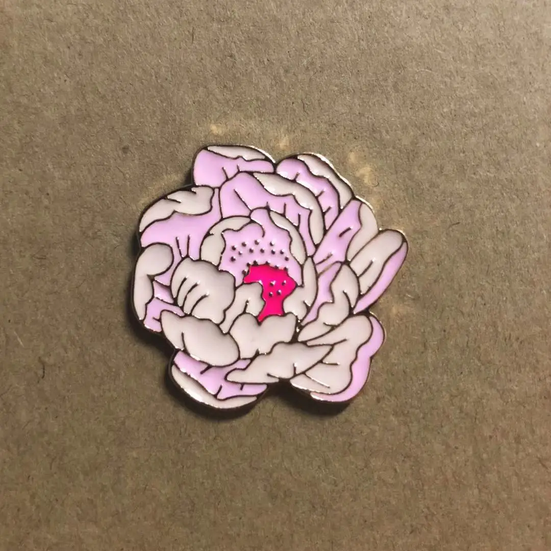 Пионы эмалированная булавка подарок для женщин