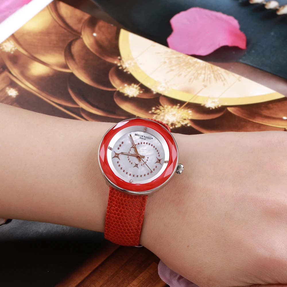 BERNY Women's Watch Japan Quartz Movement Casual Waterproof Luminous Hands Ladies Leather Strap Wristwatch Clock for Woman enlarge