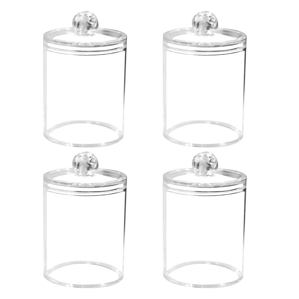 

Cotton Box Storage Swab Holder Jarball Jars Pad Organizer Apothecary Clear Container Stick Bathroom Qtip Canister Dispenser