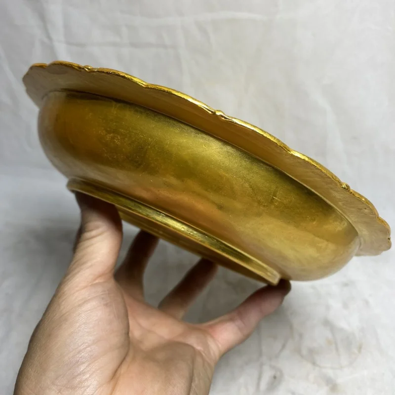 Daqing Qianlong пластина из чистой меди рельефный городской дом год золотая Гуаньинь