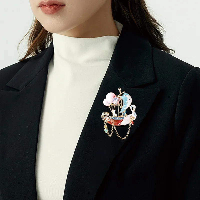 Романтическая подсветка для женщин разноцветная эмалированная булавка бахрома