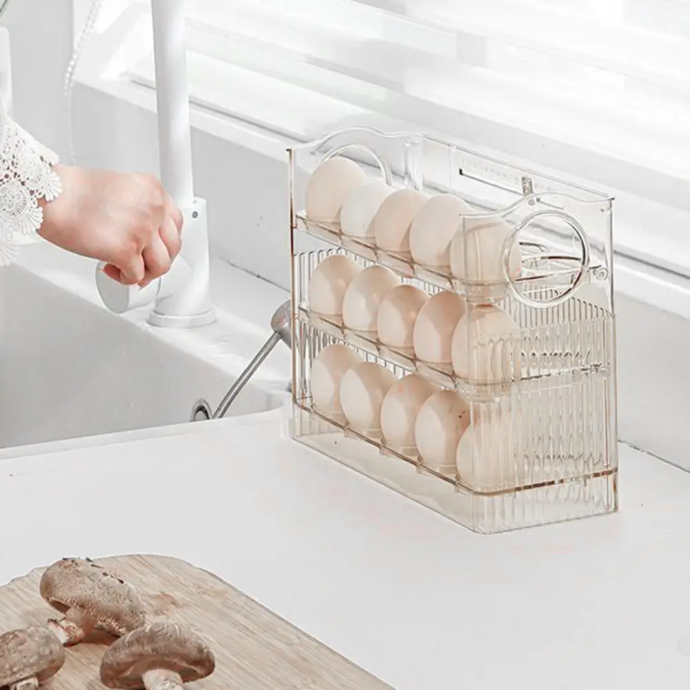 

Environmentally Friendly Durable Refrigerator Clear Egg Storage Box Multifunctional Egg Rack Protective Kitchen Supplies