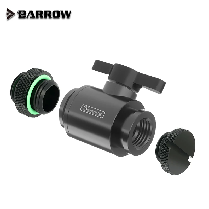 Комплект переключателей водяных клапанов Barrow, переключатель + штекер-штекер, Двойная Внутренняя резьба G1/4, коннектор для водяного охлаждения