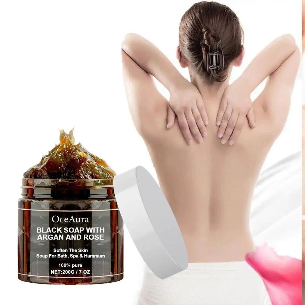 Черное мыло Beldi с арганией и розой Zawina марокканское увлажняющее Уход Прямая