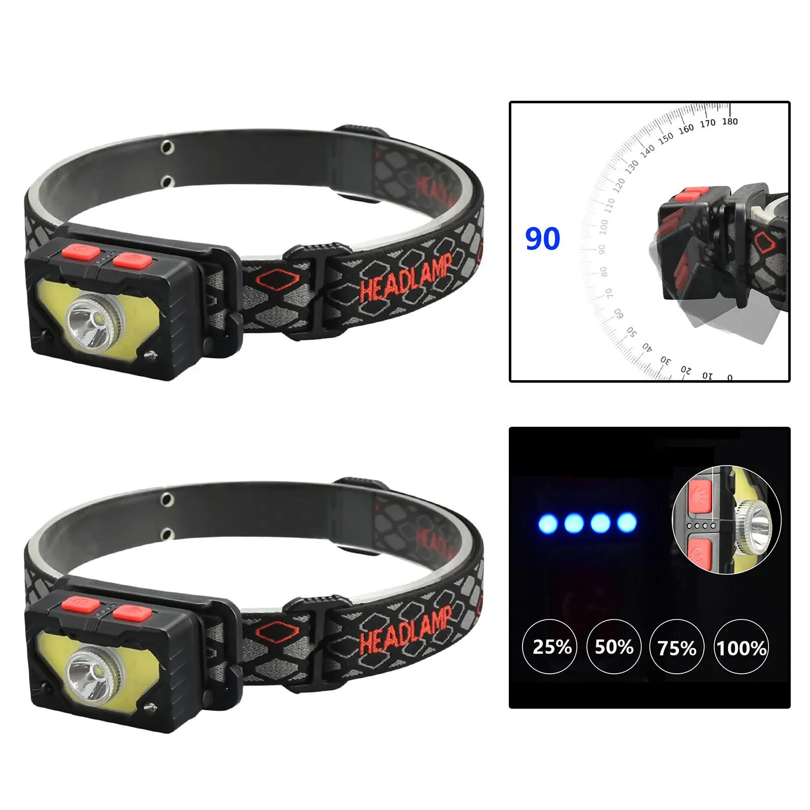 

Sensor Long Hours Runtime 1500mAh Portable for Camping Hunting Fishing Night Cycling Inspection