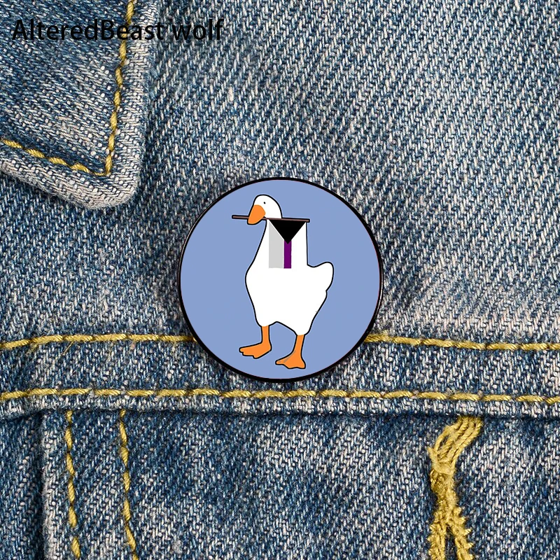 

Demisexual Pride Flag Goose Game Pin Custom Brooches Shirt Lapel teacher Bag backpacks Badge gift brooches pins for women