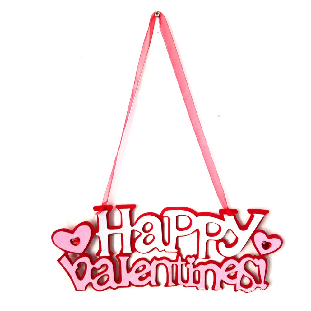 

1PC Door Hanging Sign Happy Valentine Day Pendant Wall Door Pendant Home Party Ornaments For Walls Windows Doors Decorations