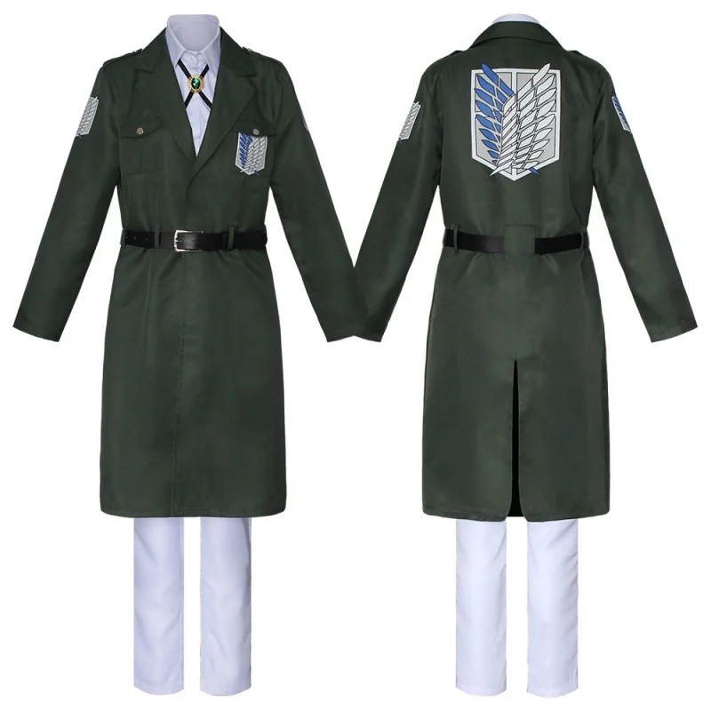 

Костюм для косплея Эрена и Леви из «атаки на Титанов», женский и мужской стиль, ветровка, униформа легиона скаутов
