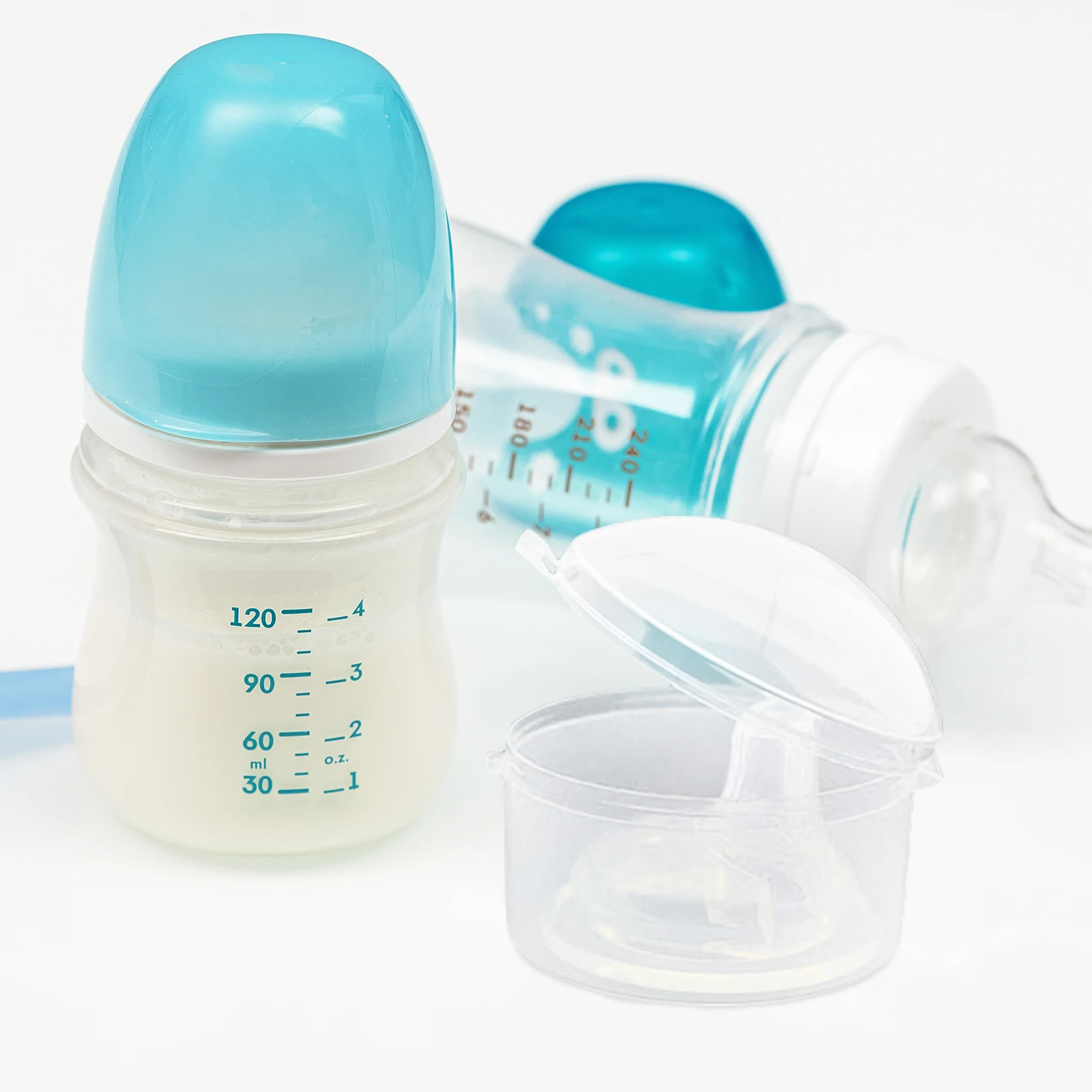 

Baby Pacifier Packaging Box Portable Dustproof PP Plastic Storage Box Protect Replacement Empty Bottles for Little Child