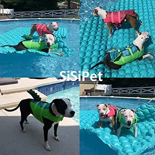 

Dog Life Jacket, Adjustable Ripstop Pet Safety Vest, Dog Lifesaver with Rescue Handle Eliminate Anxiety/Tension
