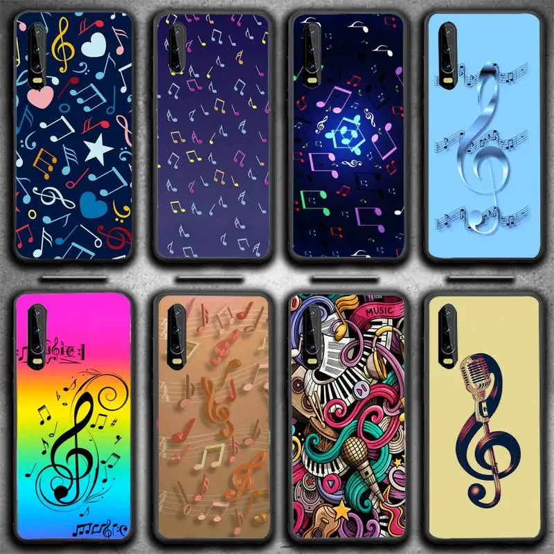 

Musical Note Phone Case For Huawei G7 G8 P7 P8 P9 P10 P20 P30 Lite Mini Pro P Smart Plus Cove Fundas