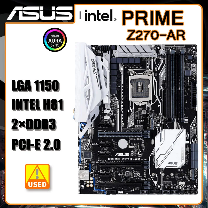 

1151 Intel Z270 материнская плата для Celeron G3900 процессоров Asus PRIME Z270-AR материнская плата DDR4 1151 PCI-E 3,0 SATA III HDMI USB3.1 ATX