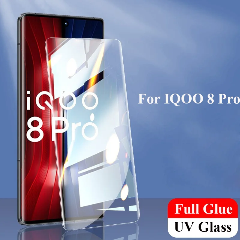 Изогнутое закаленное 3d-стекло с жидкостью для VIVO IQOO 8 9 Pro iqoo8 iqoo9 pro iqoo8pro защитная