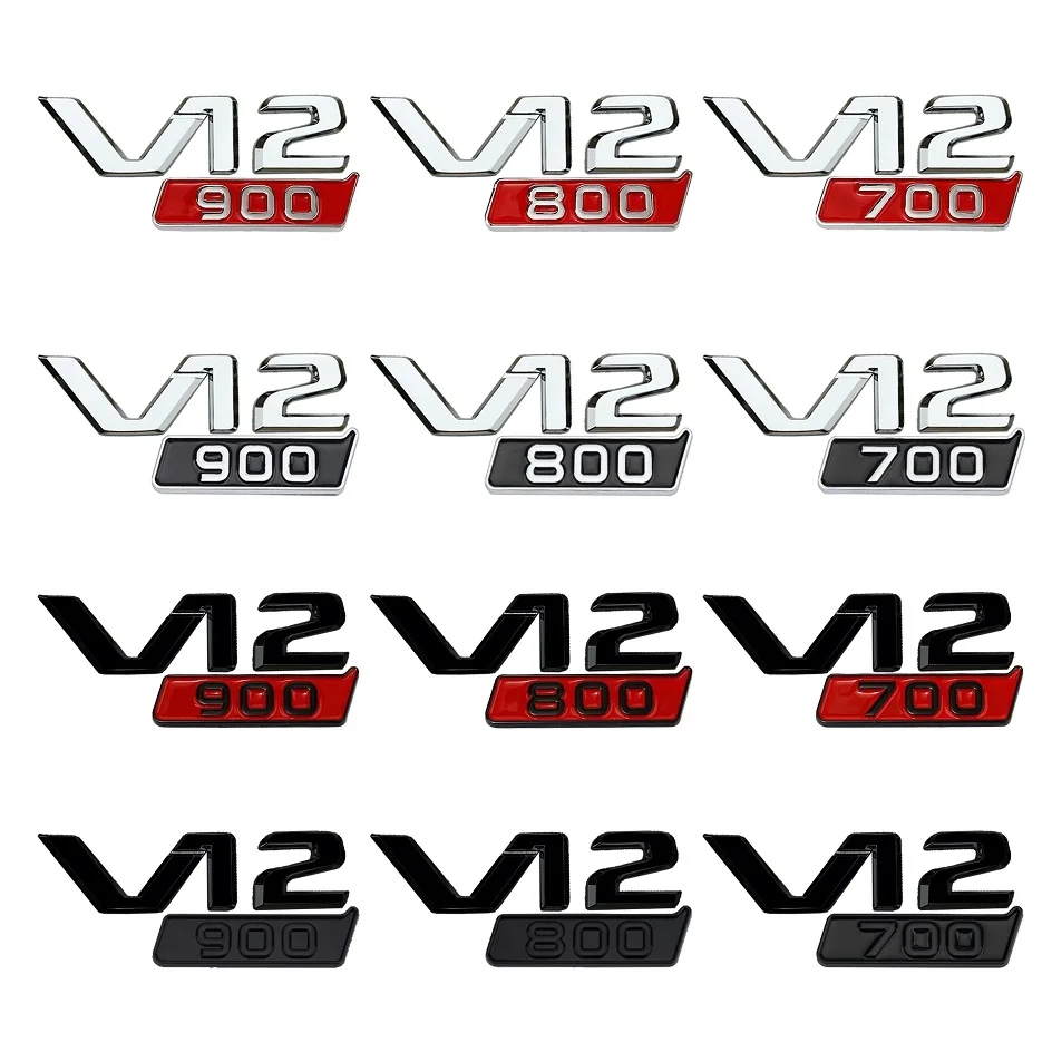 

3D ABS Letters V12 700 800 900 Car Trunk Fender Logo Badge Emblem Decals Sticker For Benz Brabus G Class G63 G700 G800 G900 G500