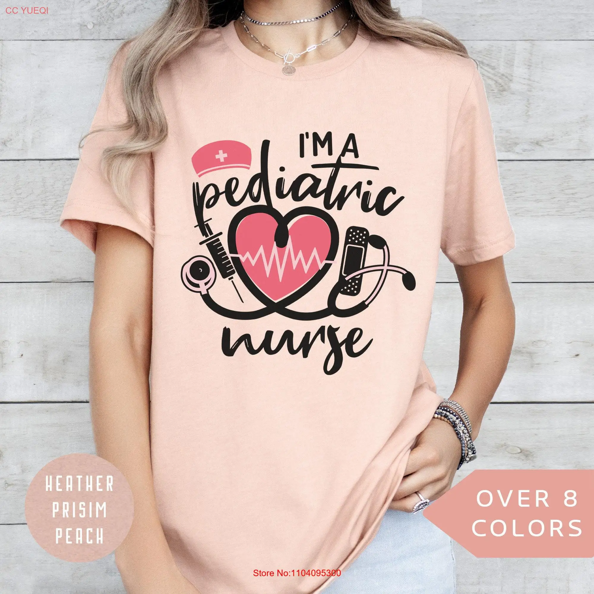 Футболка для педиатрической медсестры PEDS SweaT свитер с круглым вырезом Pediatrics RN Grad