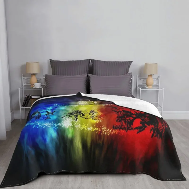 

Cute Digimon Flannel Decoration Multifunction Ultra-Soft Throw Blankets For Sofa Travel Rug Piece