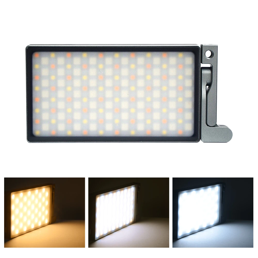 

RGB Video Light Built-in 12W Rechargeable Battery LED Camera Light Full Color 12 Common Light Effects, CRI≥97 2500-8500K