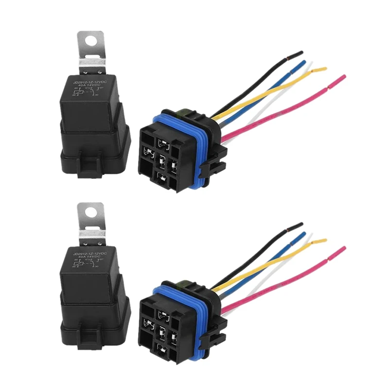 

2X Waterproof Integrated Automobile Relay Dc/12V 40A Auto Relay & Socket 5 Pin