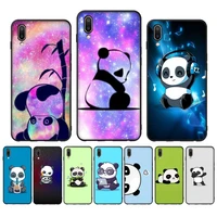 cute panda phone case for oppo reno realme c3 6pro cover for vivo y91c y17 y19 funda capa