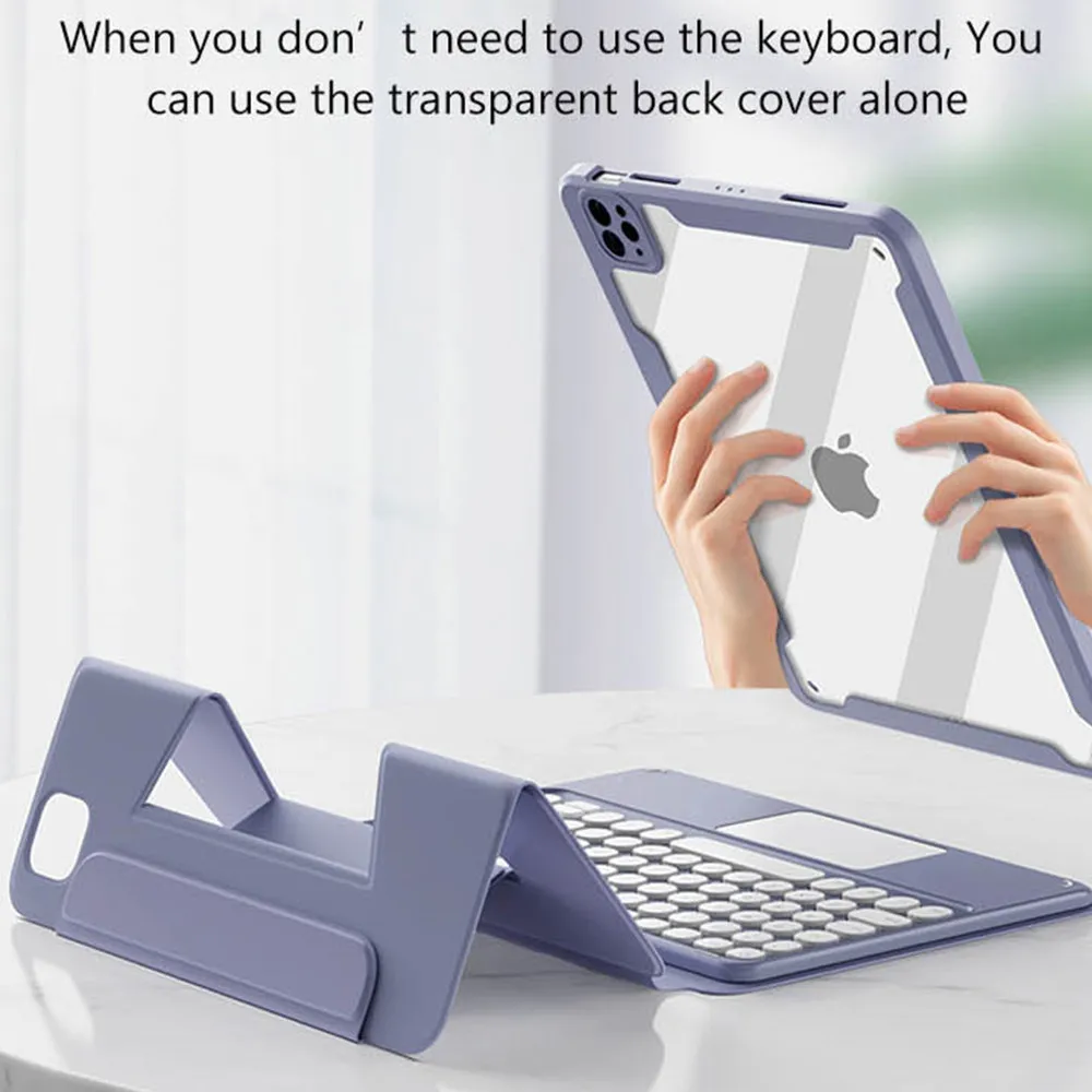 

Беспроводная Волшебная клавиатура для Apple iPad Pro 11 Air 10,5 5 4 10,9 10,2 Air5 2022 2021 Mini 6, чехол с магнитной клавиатурой