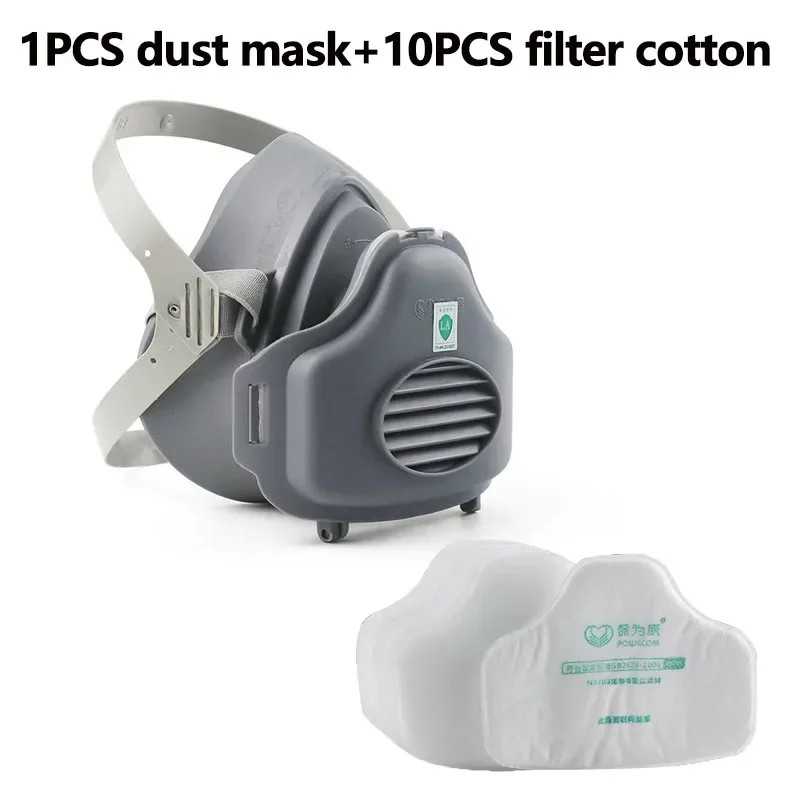 

Пылезащитная маска, защита от пыли, полировка, сварочное украшение, угольная маска + 10 шт. хлопка с фильтром