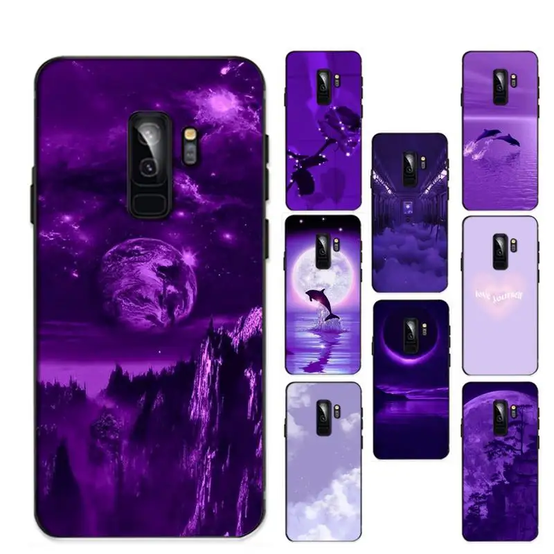 

Purple aesthetic Phone Case for Samsung S20 lite S21 S10 S9 plus for Redmi Note8 9pro for Huawei Y6 cover