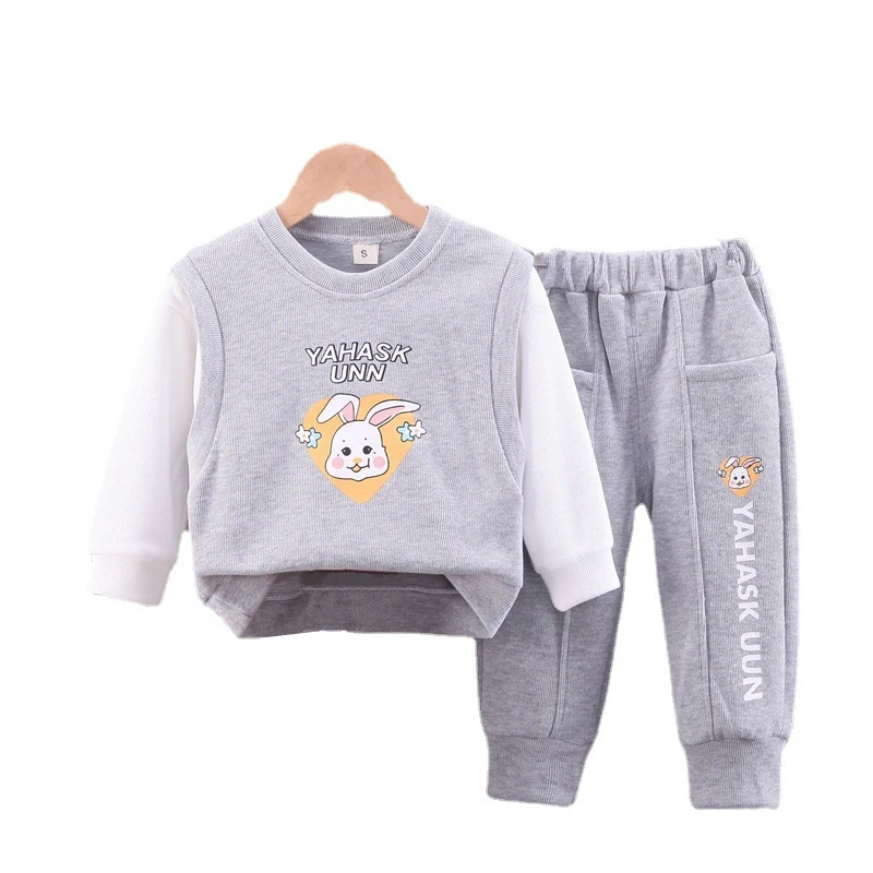 

New Spring Autumn Fashion Baby Clothes Children Boys Girls T-Shirt Pants 2Pcs/Sets Toddler Casual Cotton Costume Kids Tracksuits