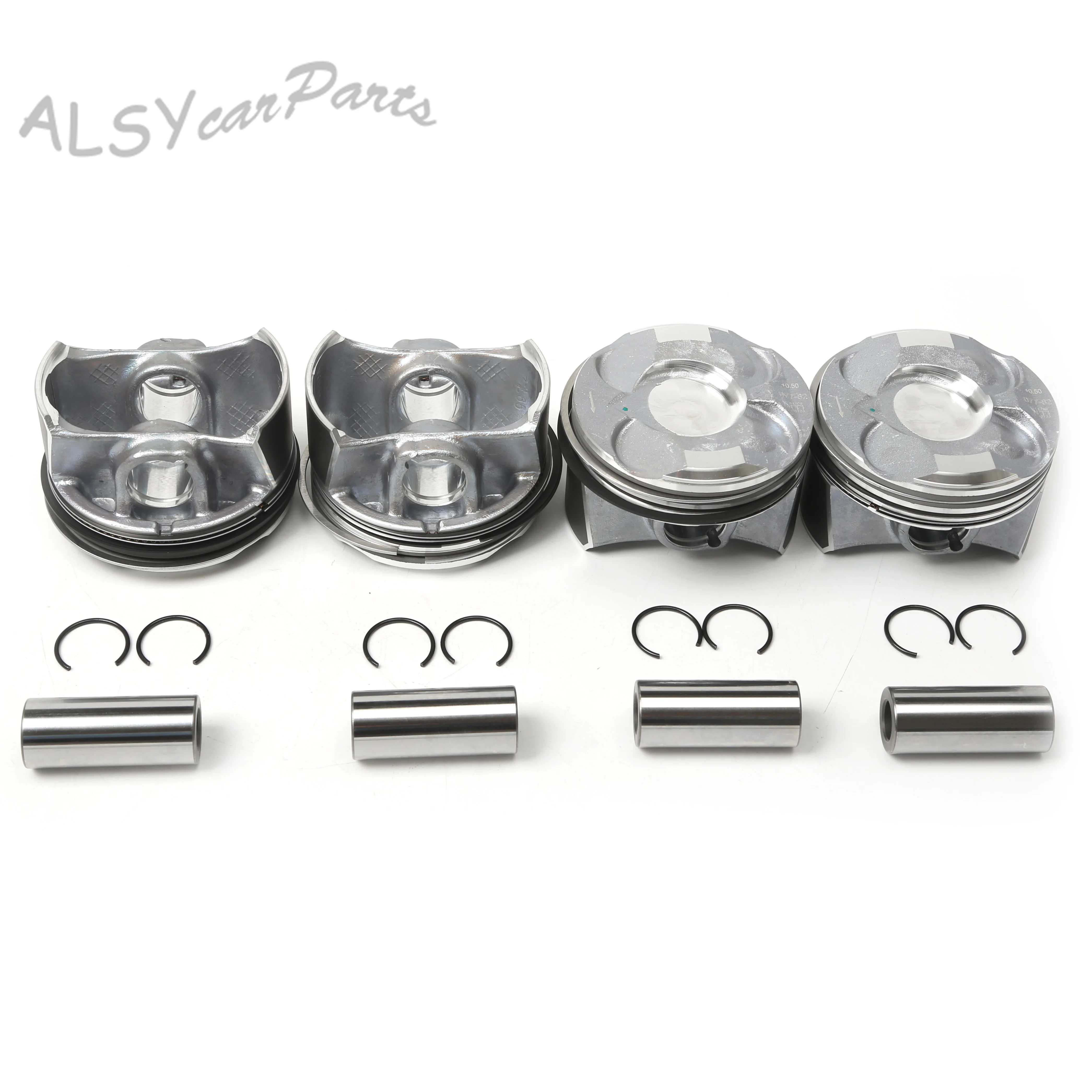 

4PCS Pistons Assembly Oversized 0.50MM Set 11257601181 For BMW 316 i Citroen DS5 1.6 THP 200 MINI Cooper S Peugeot 208 I