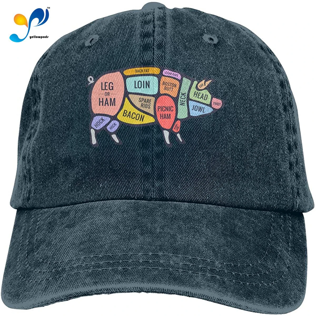 

Джинсовая кепка, бейсбольная кепка в форме свиньи, регулируемая Классическая Спортивная Кепка для мужчин и женщин, Мужская кепка