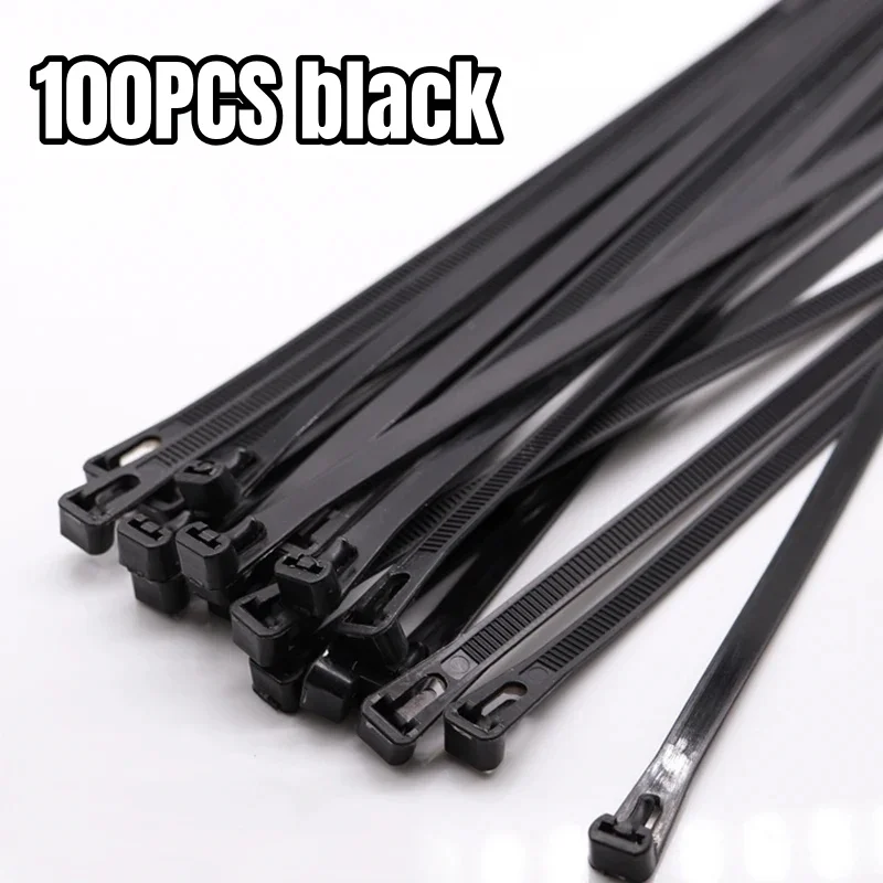 

Съемные нейлоновые кабельные стяжки черные 8*150/200/300/400 мм