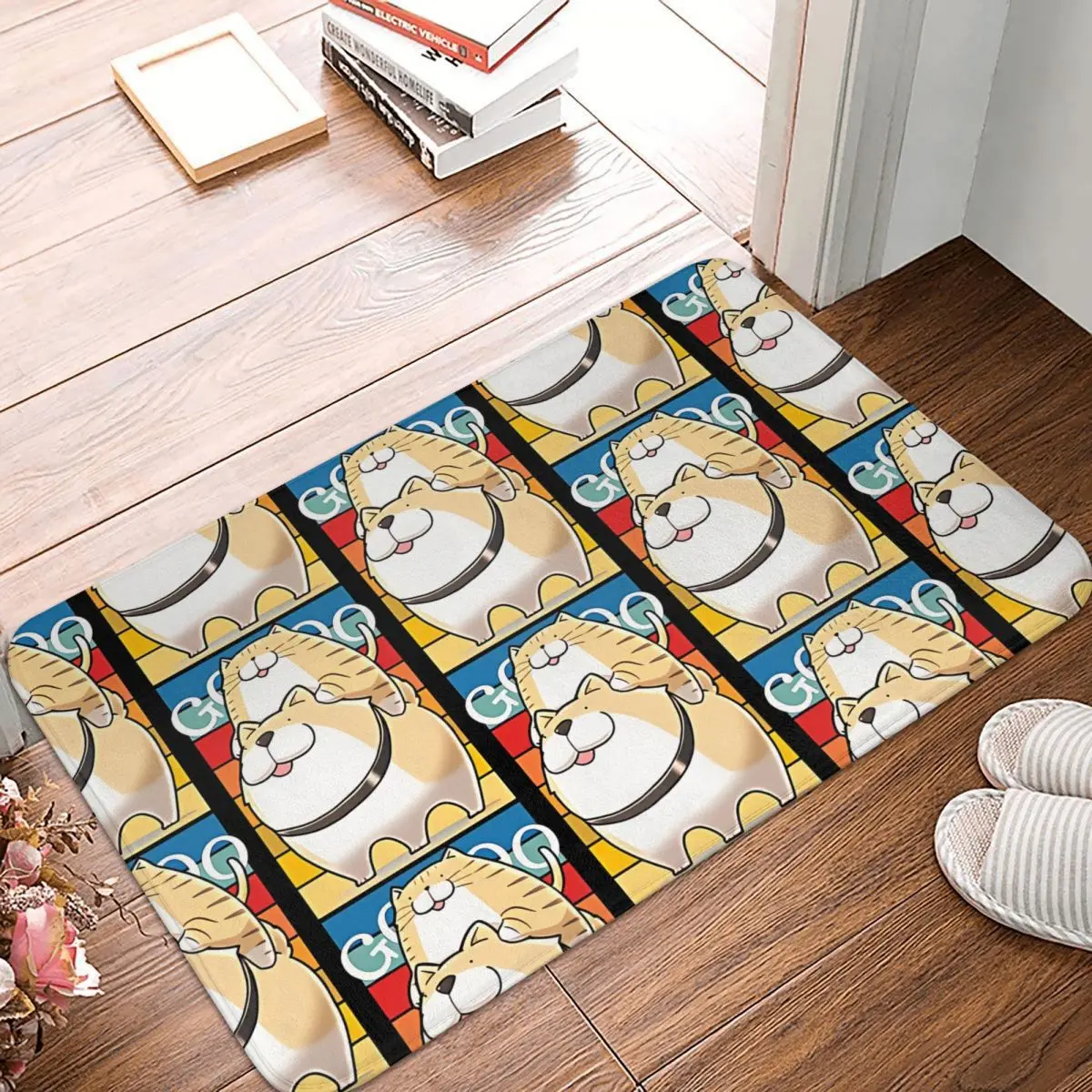 

Chubby Animal Non-slip Doormat Cat Rides Living Room Kitchen Mat Prayer Carpet Home Pattern Decor