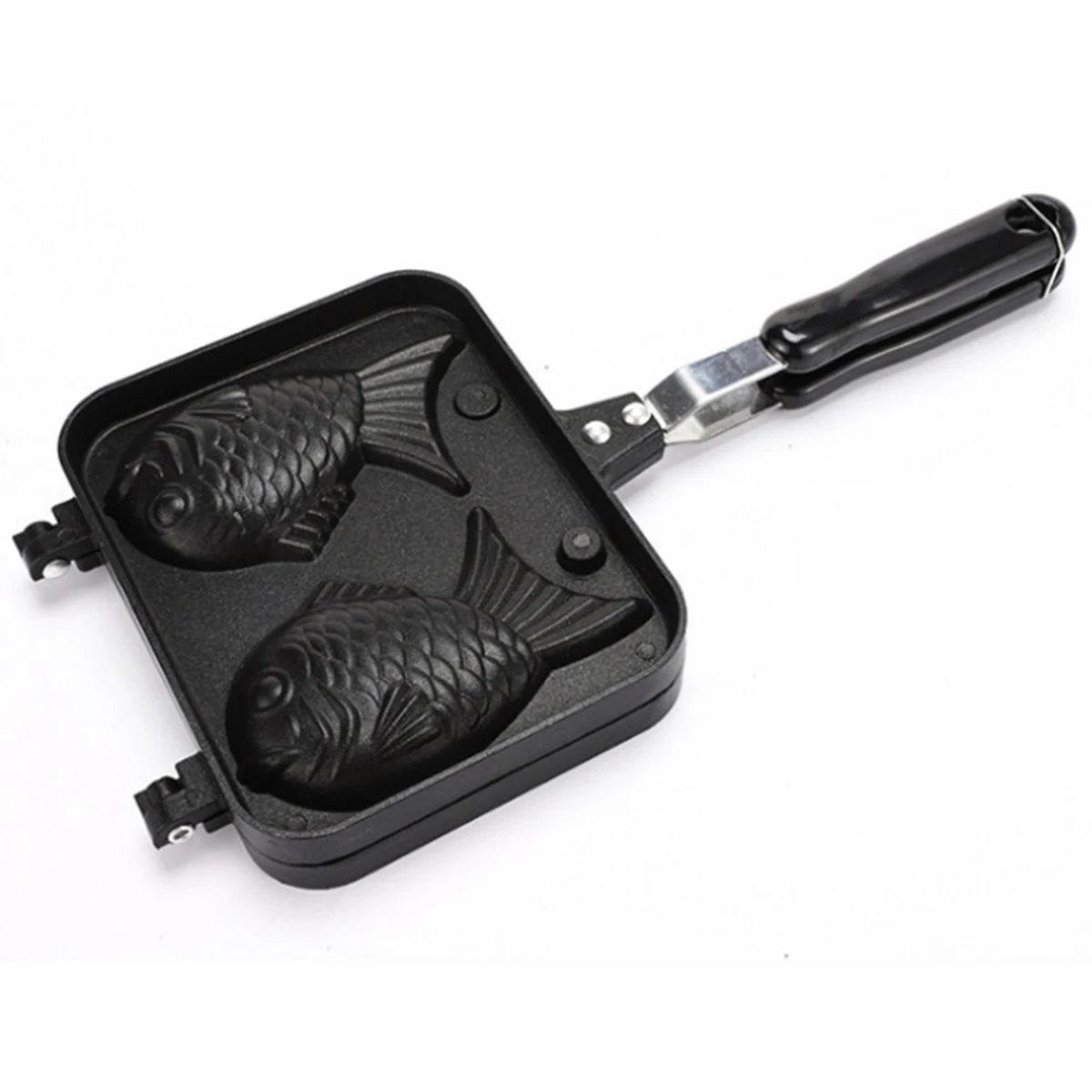 

Taiyaki Fish Shape Cake Pan Fish Shaped Waffle Cake Maker Taiyaki Pan Baking Pan Double Pan Mold Heat Resistant Sturdy Durable
