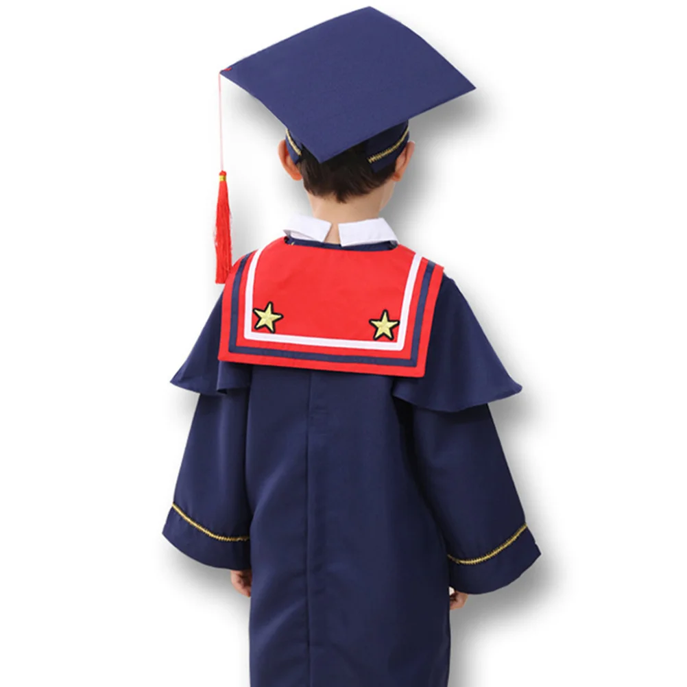 Детское выпускное платье и комплект с докторскими кисточками для косплея