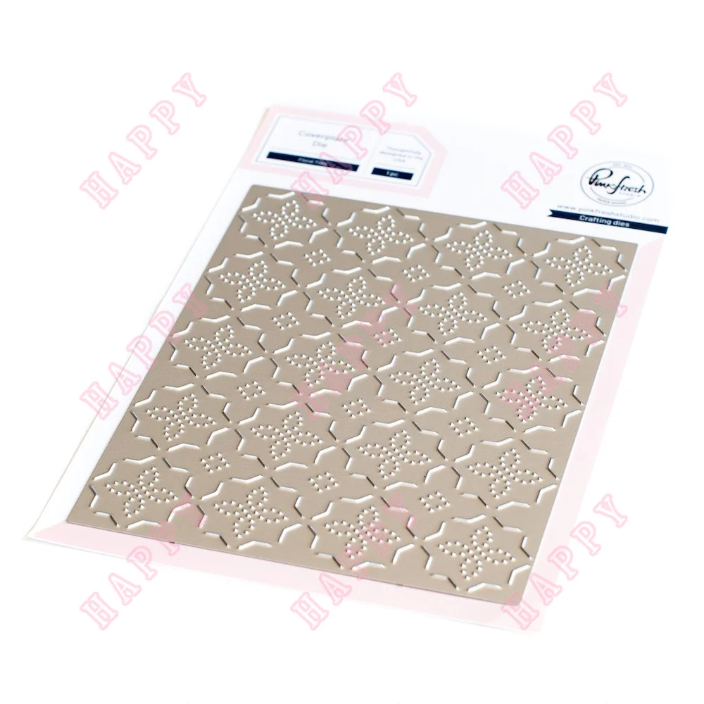 

2022 New Floral Tiles Coverplate Metal Cutting Die Scrapbook Diary Diy Paper Decoration Molds Embossing Greeting Card Handmade