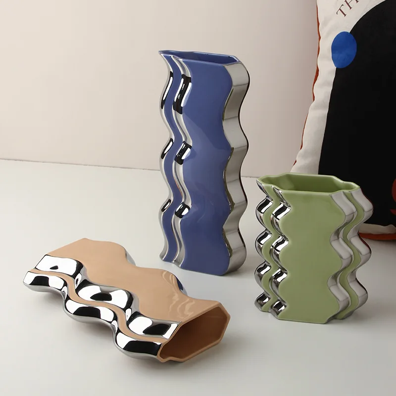 Керамическая ваза Высококачественная Цветочная композиция для гостиной мягкая