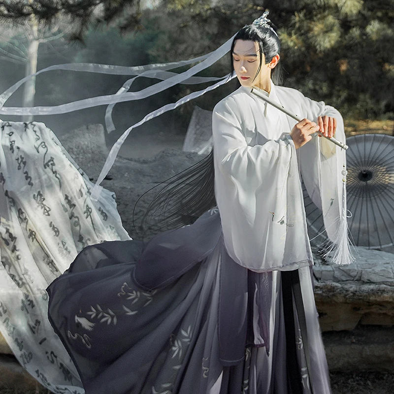 Hanfu Cos Мужской китайский стиль Женский древний костюм Xiake с перекрестным