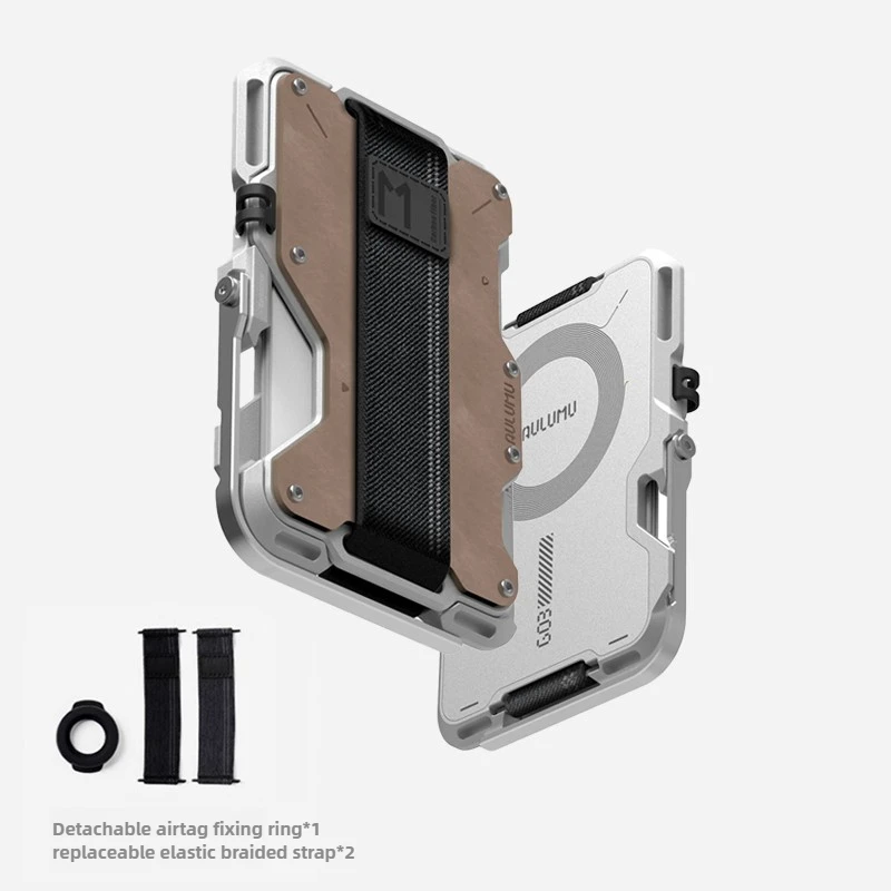 Aulumu G03 Мужской магнитный чехол-кошелек MagSafe из углеродного волокна для карт