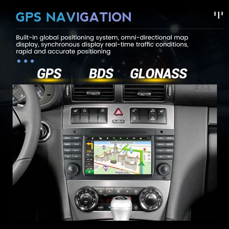 Автомобильный мультимедийный плеер на Android 11 RDS для Mercedes Benz C-Class W203 CLC Радио Стерео