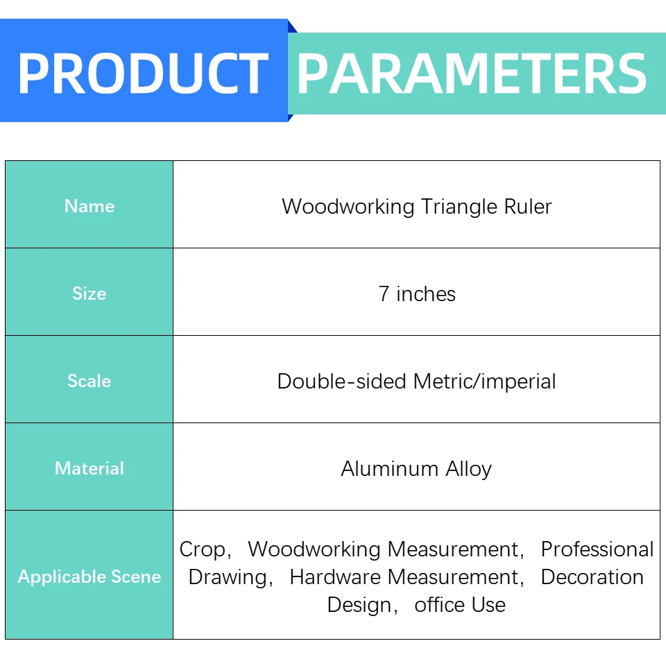 Треугольная линейка 7-дюймовый измерительный инструмент плотницкий набор из