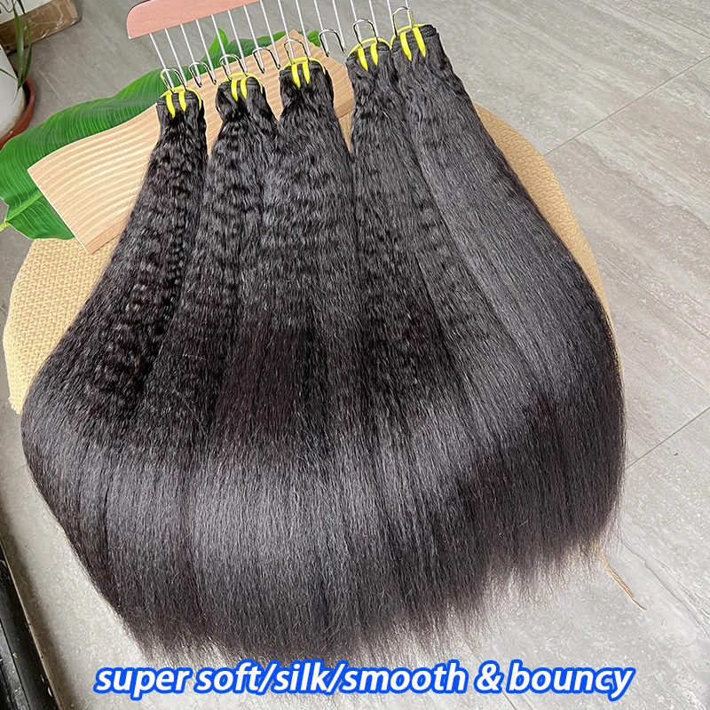 Натуральные прямые волосы Kinky Straight Super Double Drawn, 100% человеческие, вьетнамские, необработанные, натурального цвета, для наращивания. (art.: 3920d32bb4469) - 3920d32bb4469