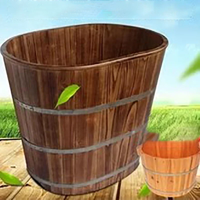 Большая цельная деревянная ванна большой красивый сливной изоляционный