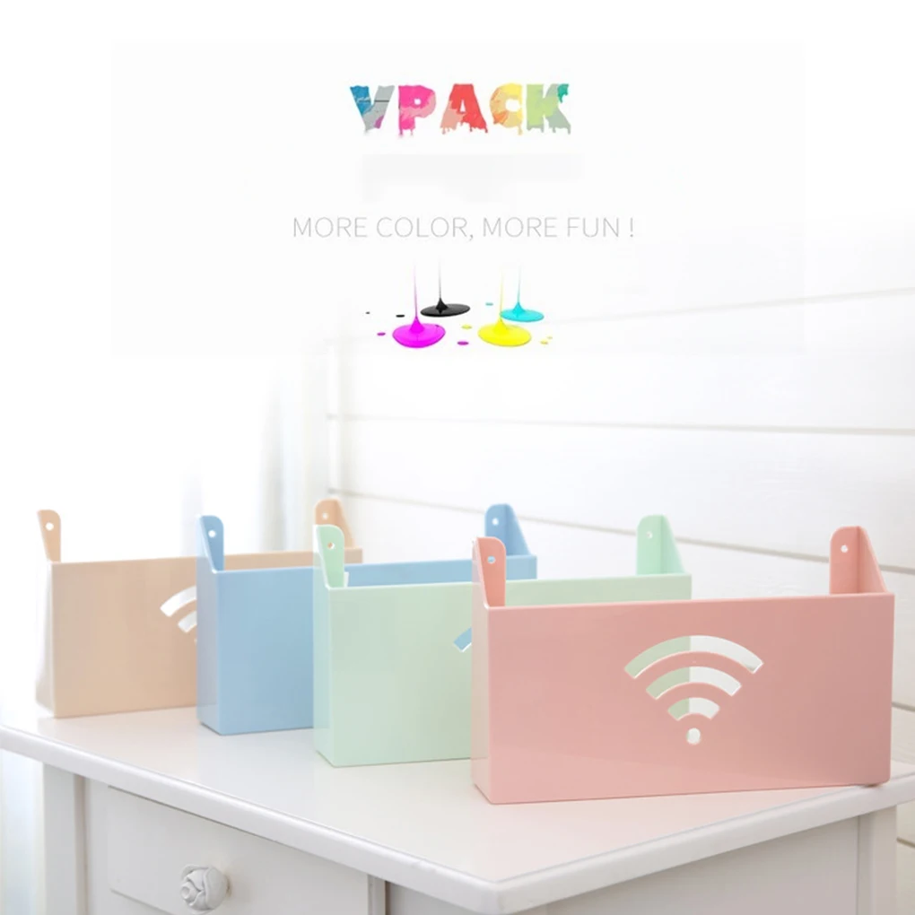 

Ящик для хранения WiFi роутер, органайзер настенная полка домашний кронштейн подвесная стойка креативное офисное украшение удобный