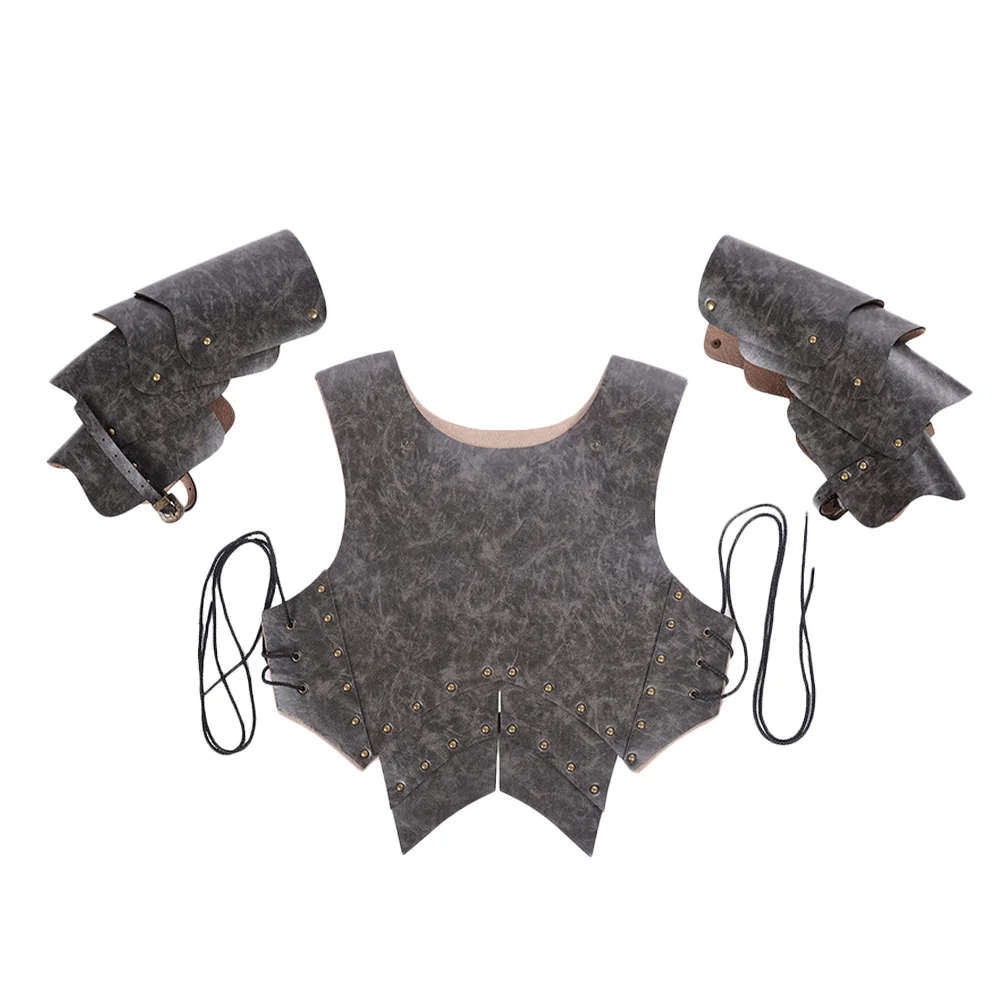

Armor Costume Shoulder Men Warrior Medieval Up Cosplay Outfit Collar Dress Suit Harness Wrap Belt Samurai Punk Guard Man