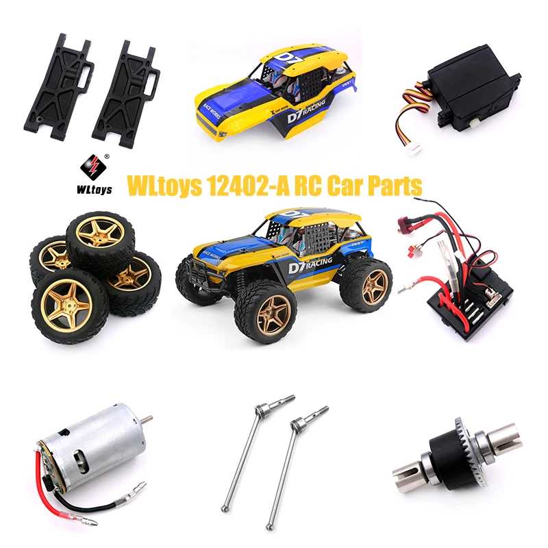 

Запчасти Wltoys 12402-A для радиоуправляемых автомобилей, 1/12 оригинальные аксессуары, Шестерня/корпус автомобиля/шина/Защита от столкновений/ком...