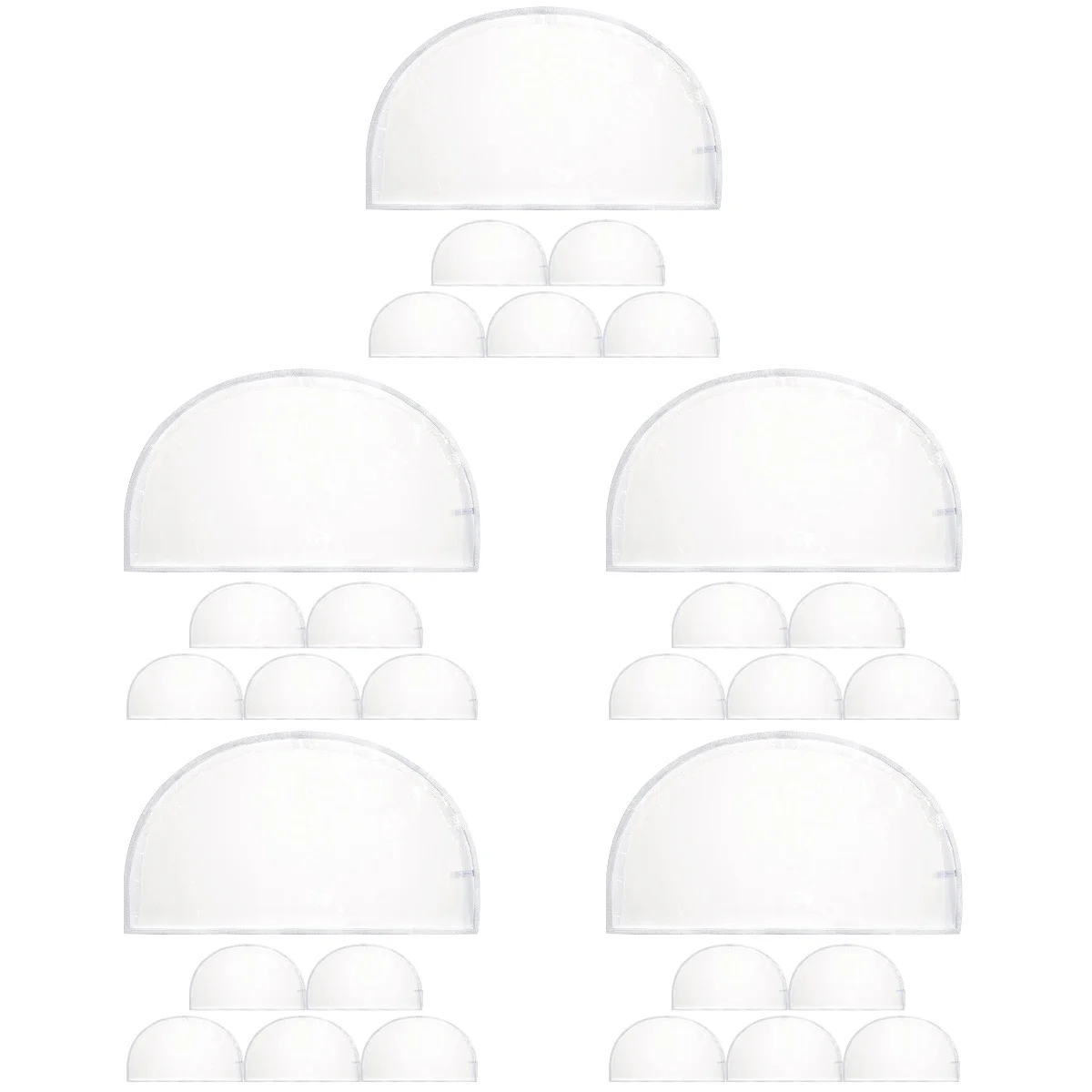 

30 Pcs Clear Shoulder Clothes Covers Protectors for Clothes Storage