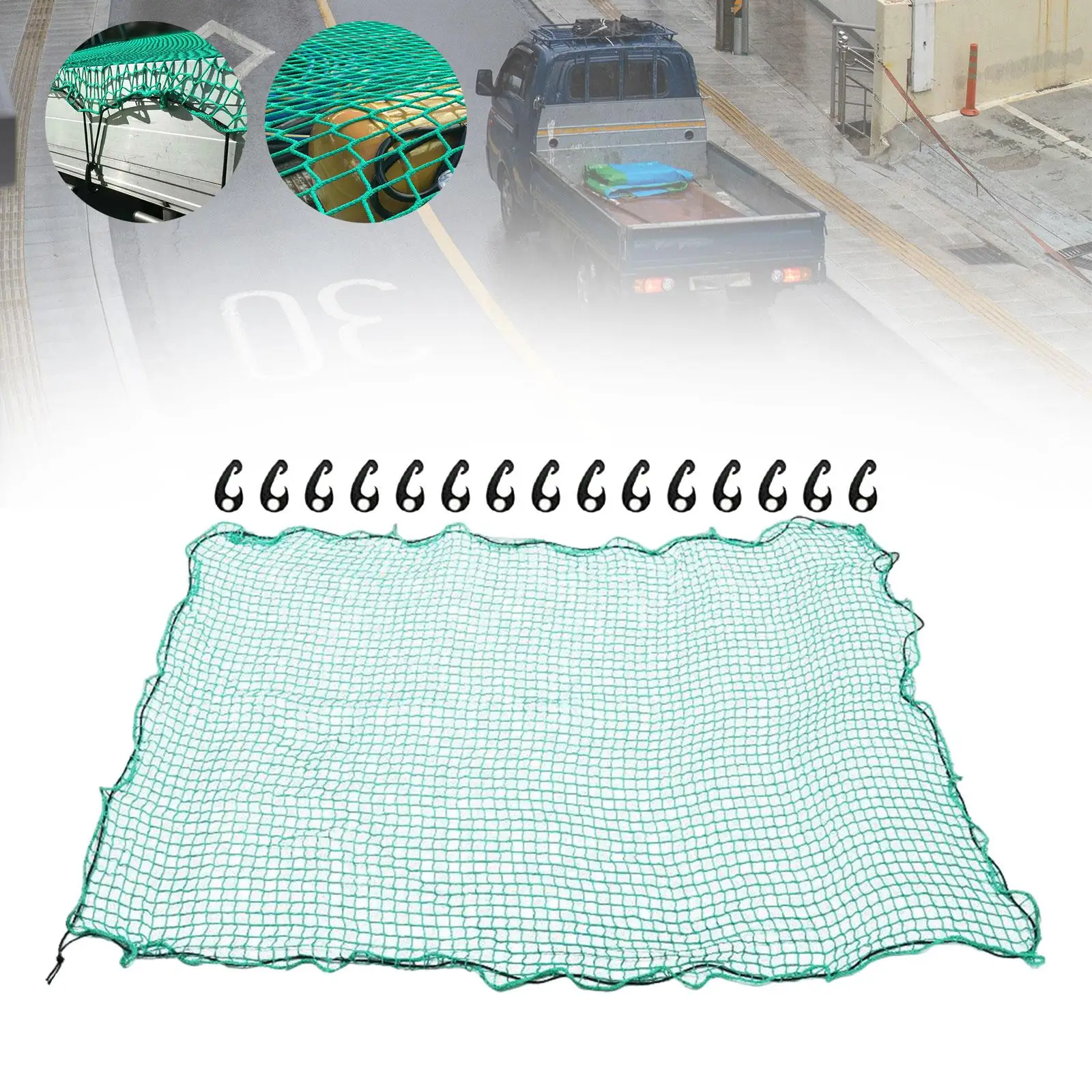 Универсальная сетка для груза Bungee зеленая грузовая грузового автомобиля Для
